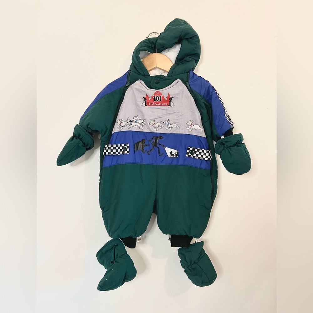 Vintage Disney 101 Dalmatian’s bunting suit. Made in Canada.